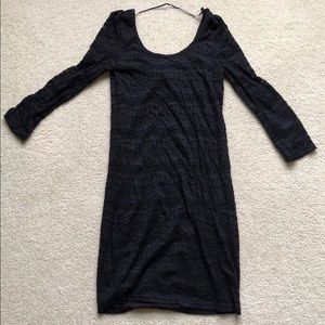3/4 sleeve mini lace dress